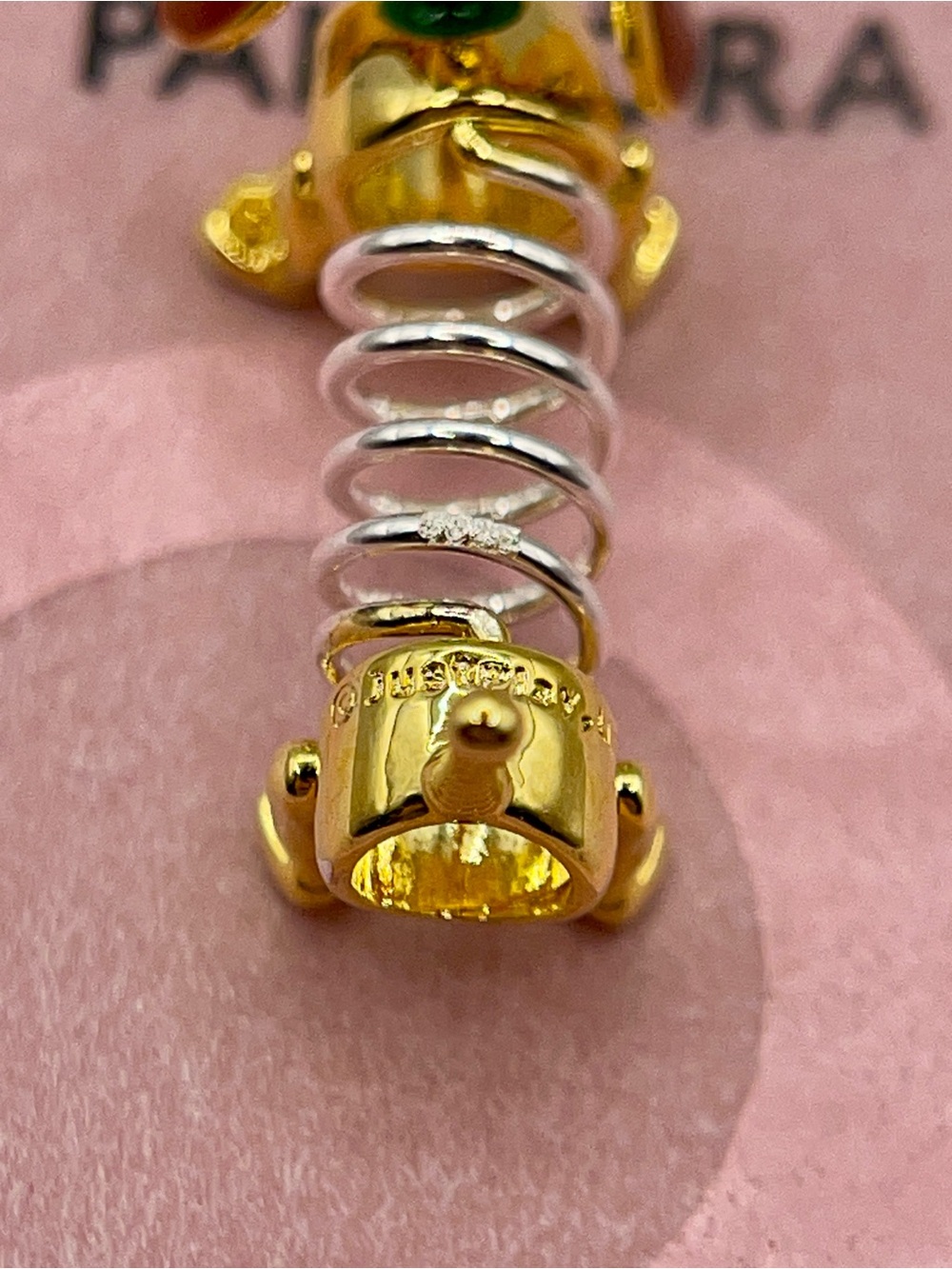 Pandora Disney Pixar Toy Story Slinky Dog Two-Tone Charm - Picture 5 of 8